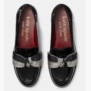 Kate Spade New York Leandra loafer black and grey with signature spade logo